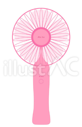 ミニ扇風機のイラスト