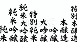 日本酒の種類（フリー筆文字セット）02