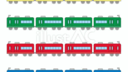 電車のイラストセット（フリーイラスト）