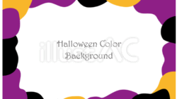 ハロウィンカラーの背景（フレーム）（フリーイラスト）